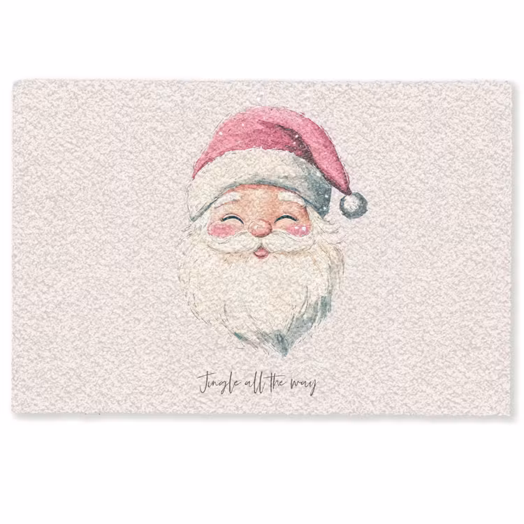 Deurmat - Kerstman - Kerst - Quote - Beige — 1