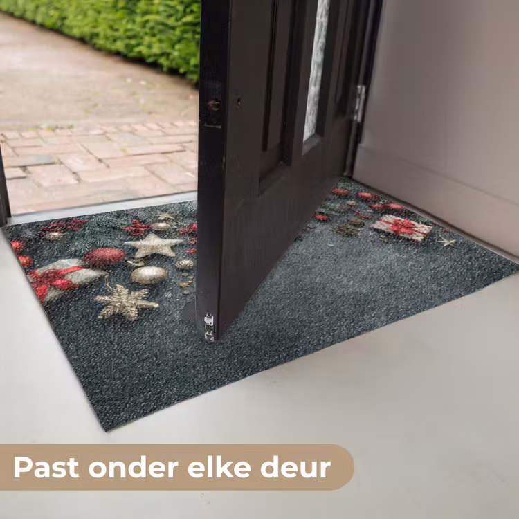Deurmat - Kerstomlijsting - Hulst - Kleurrijk — 7