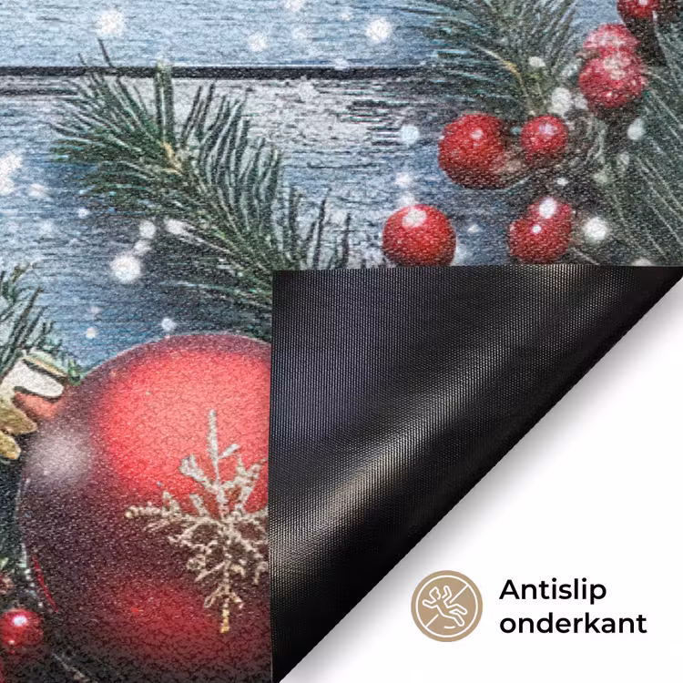 Deurmat - Kerstomlijsting - Sneeuw - Meerkleurig — 6