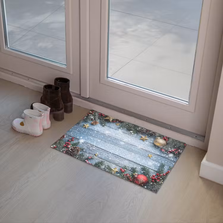 Deurmat - Kerstomlijsting - Sneeuw - Meerkleurig — 8