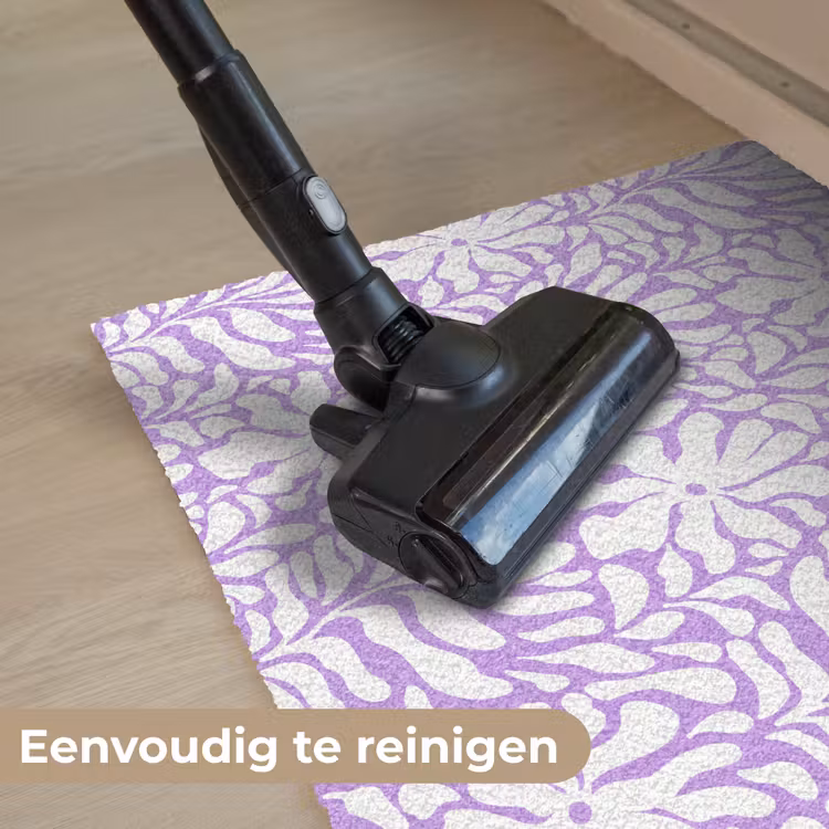 Deurmat - Paars - Wit - Bloemen — 9