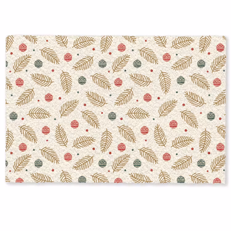 Deurmat - Patroon - Kerst - Symbolen - Beige — 1