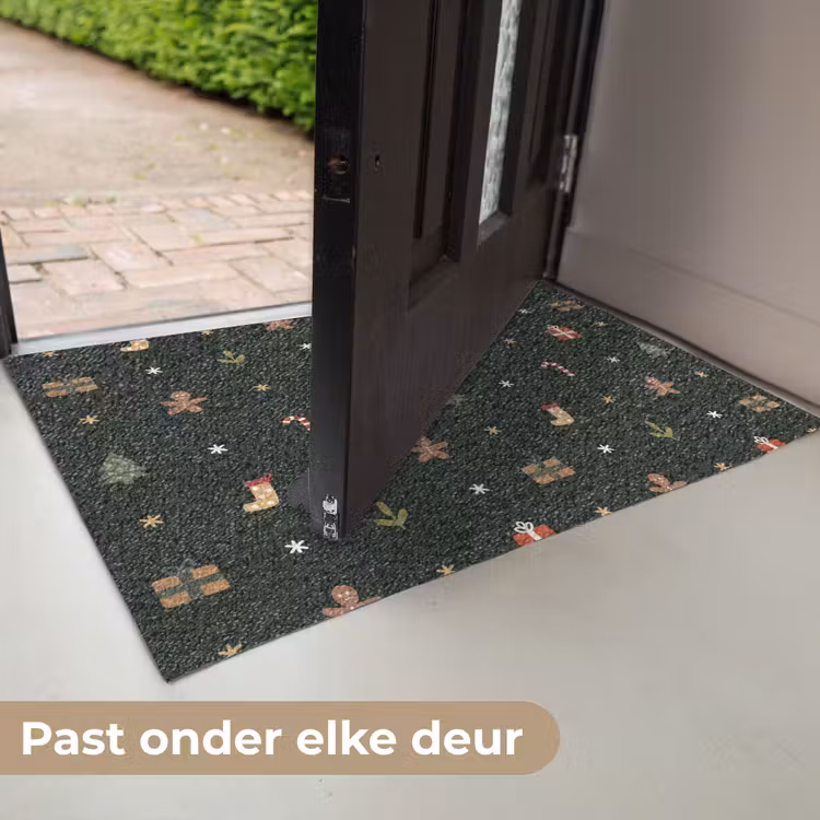 Deurmat - Patroon - Kerstsymbolen - Groen — 7