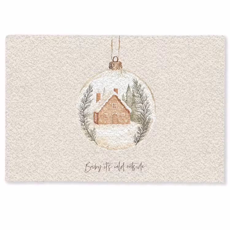 Deurmat - Quote - Winter - Kerst - Beige - Kerstbal — 1