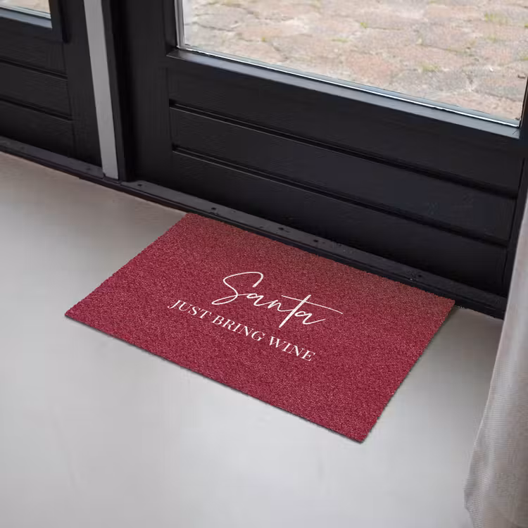 Deurmat - Santa - Wine - Rood - Kerst - Kerstman — 2