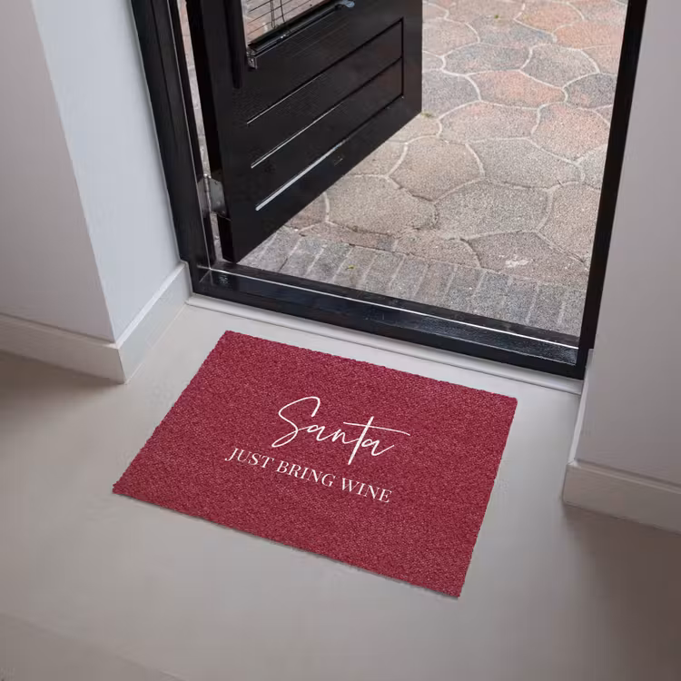 Deurmat - Santa - Wine - Rood - Kerst - Kerstman — 4