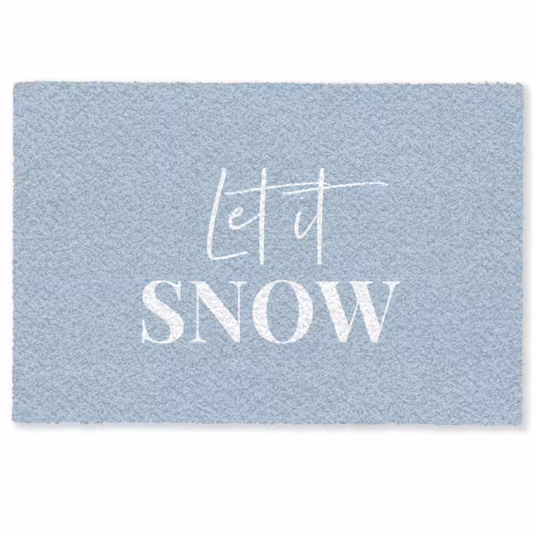 Deurmat - Sneeuw - Winter - Blauw - Let it snow — 1