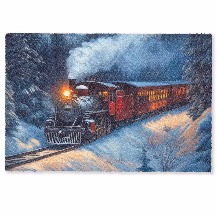 Deurmat - Trein - Kerst - Sneeuw - Kersttrein — 1