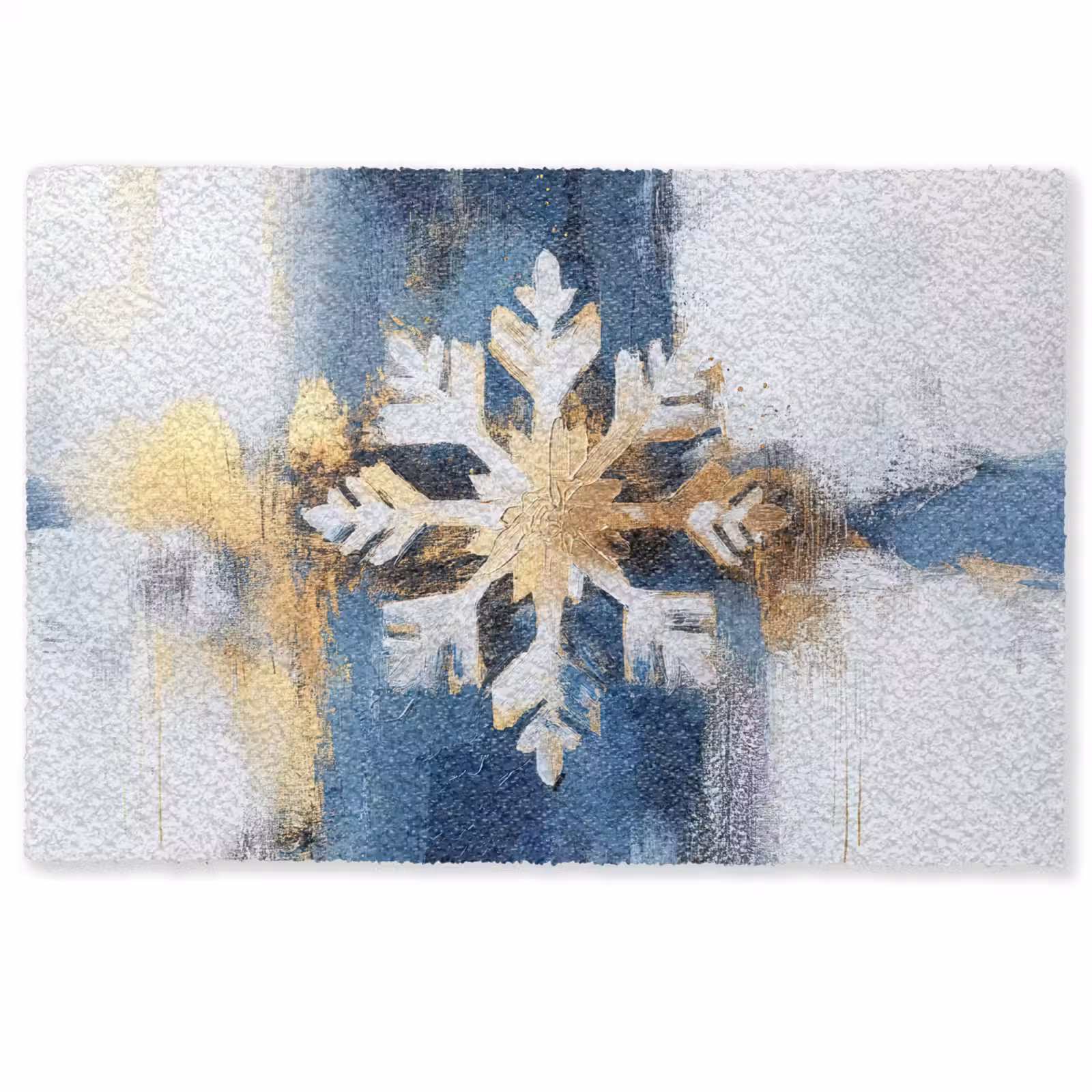 Deurmat - Abstract - Winter - Sneeuwvlok - Sneeuw - Goud — 1
