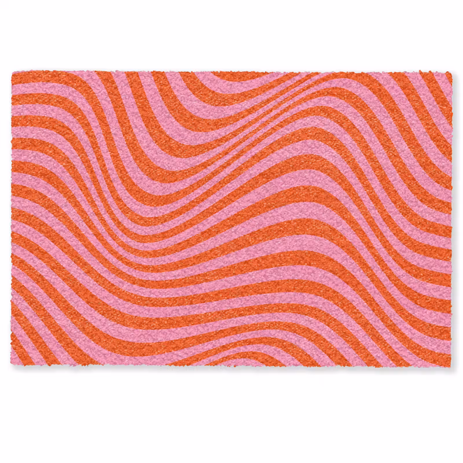 Deurmat - Golvend patroon - Rood - Roze - Lijnen — 1