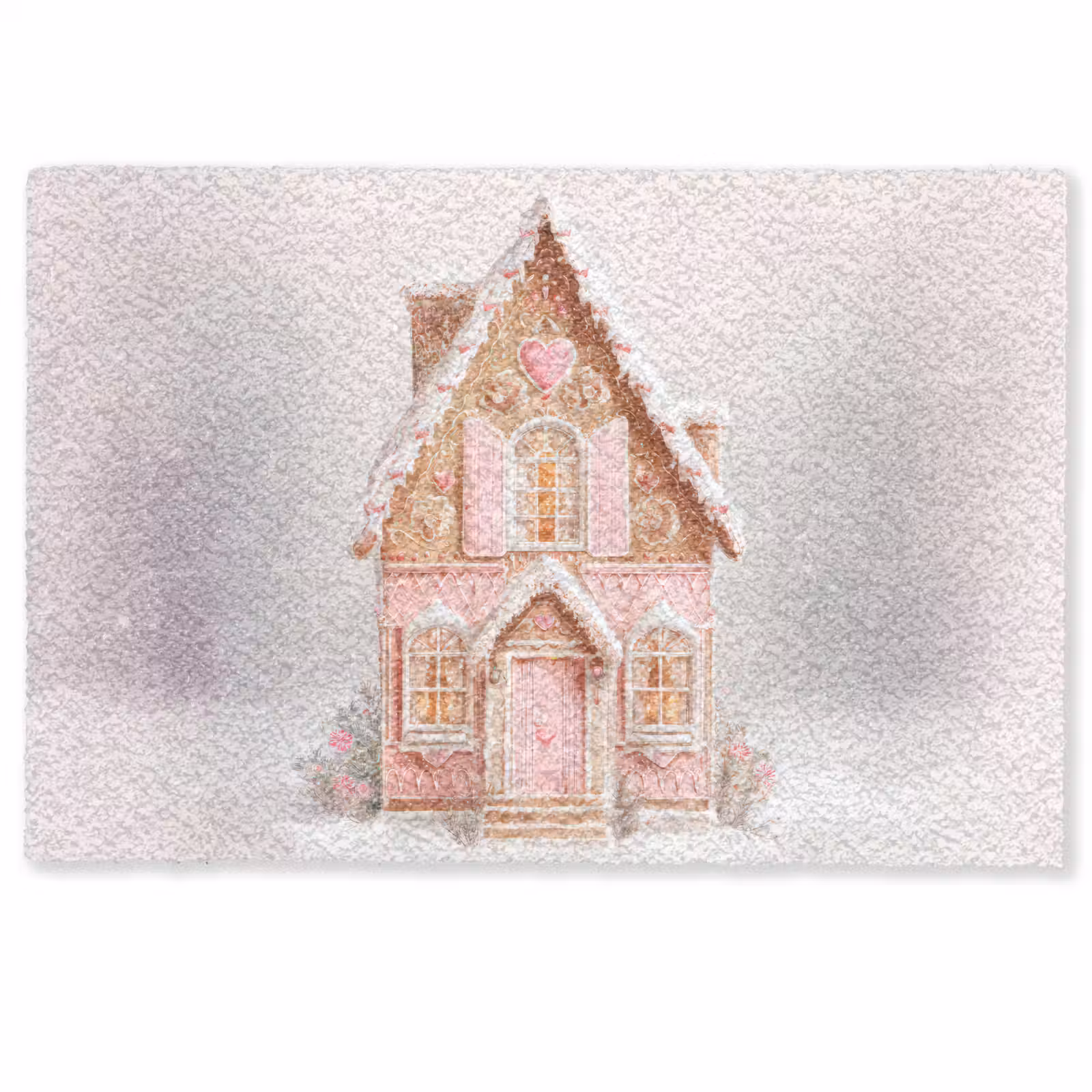 Deurmat - Huisje - Suiker - Pastel — 1