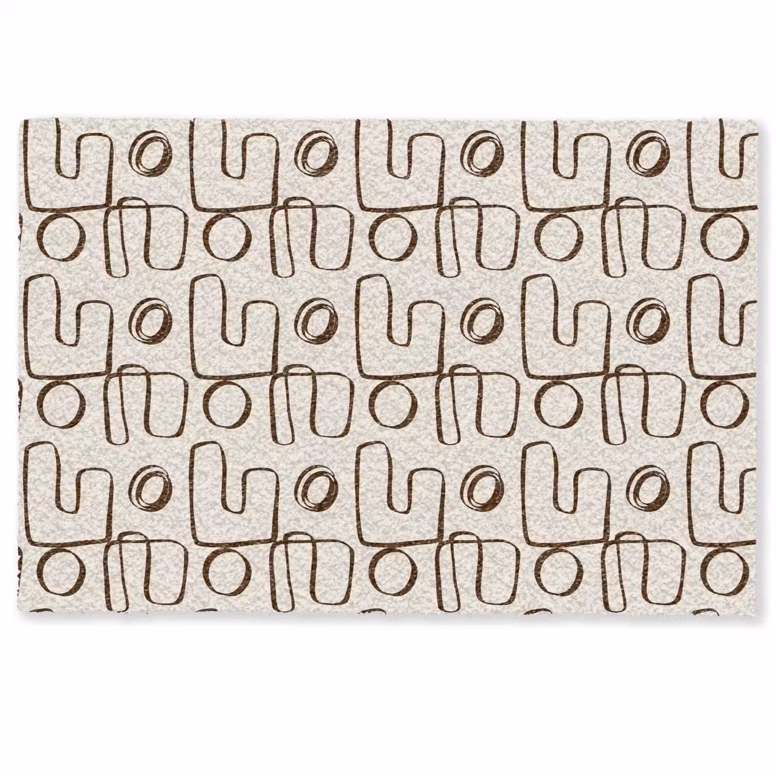 Deurmat - Lijnen - Beige - Patroon - Donkerbruin — 1