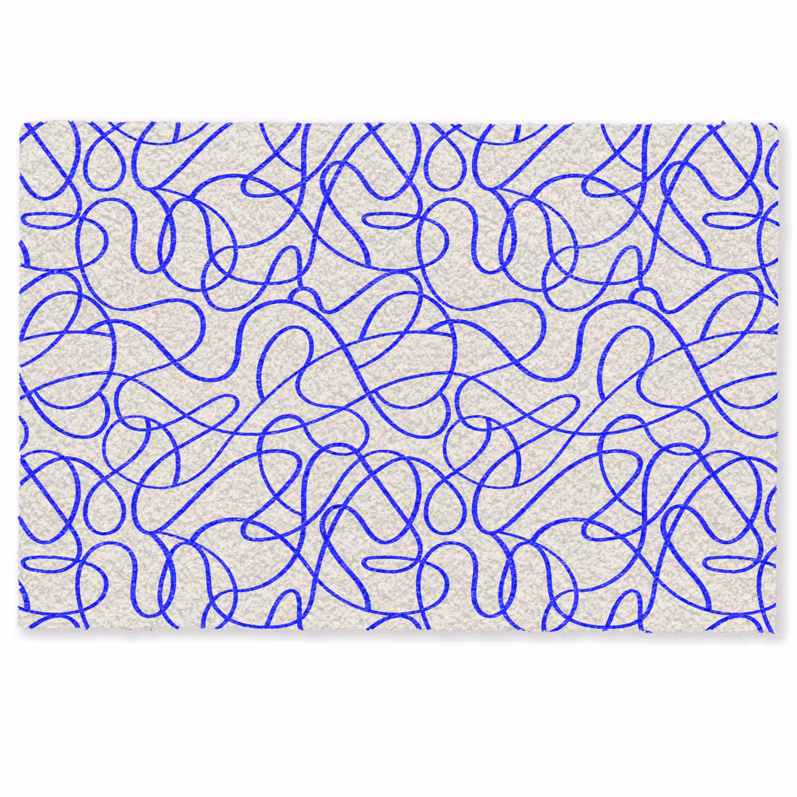 Deurmat - Patronen - Beige - Blauw - Lijnen — 1