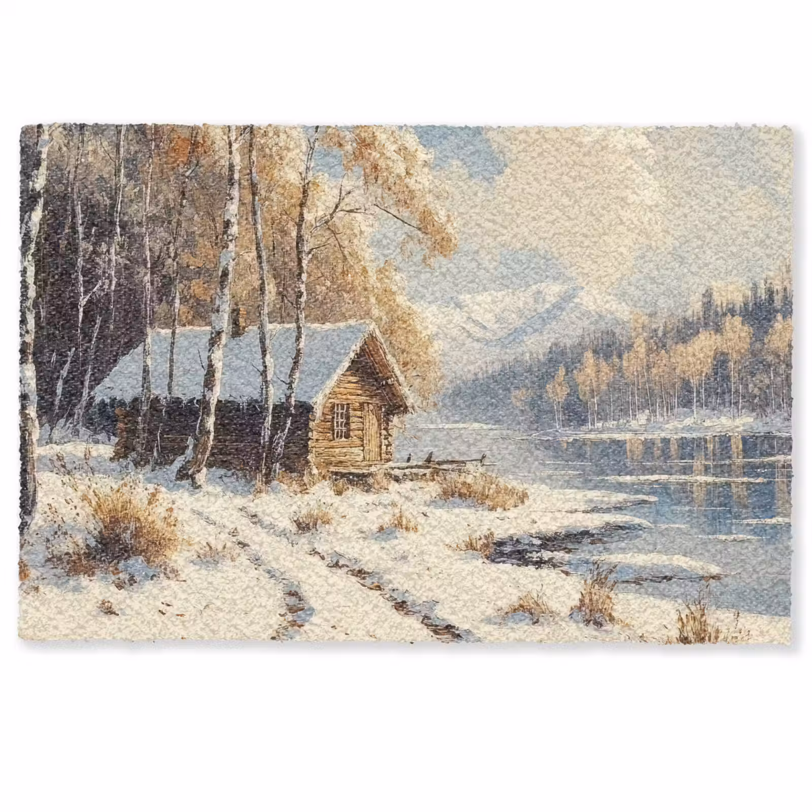 Deurmat - Winter - Sneeuw - Huis - Natuur — 1