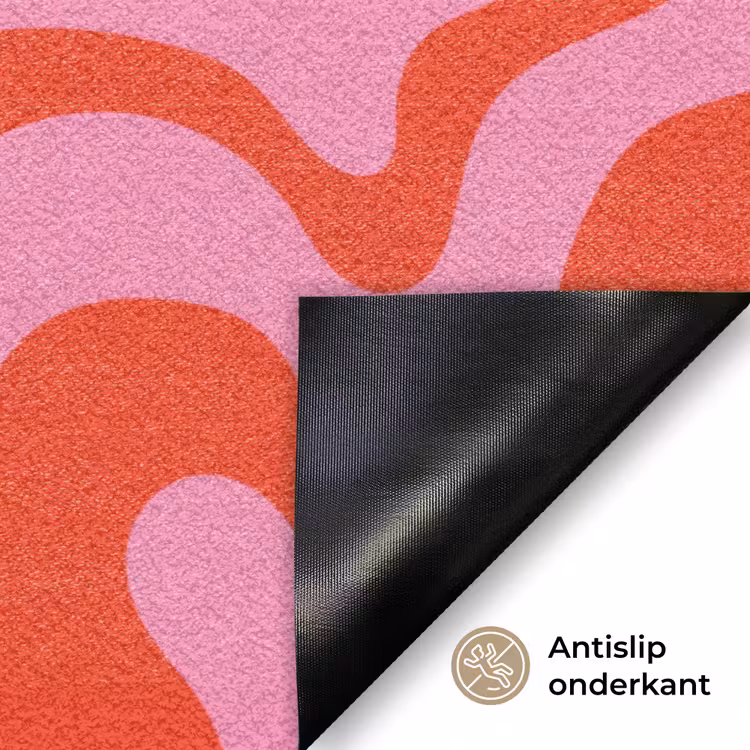 Deurmat - Abstract - Patroon - Rood - Roze - Minimalistisch — 6