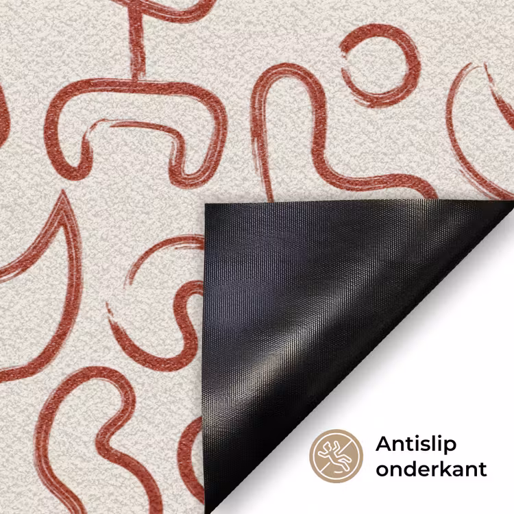 Deurmat - Beige - Vormen - Rood - Patroon — 6