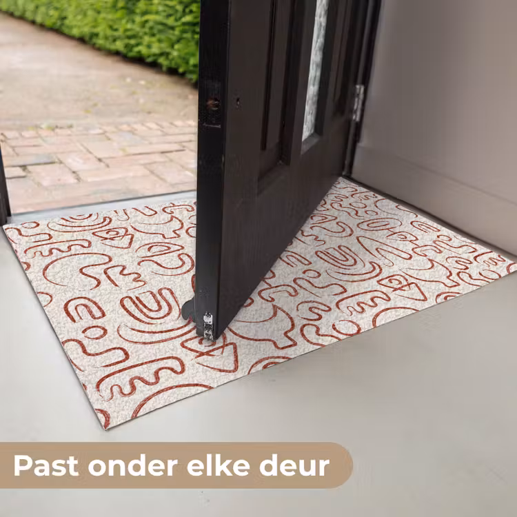 Deurmat - Beige - Vormen - Rood - Patroon — 7