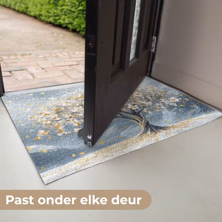 Deurmat - Boom - Winter - Levensboom - Modern - Goud — 7