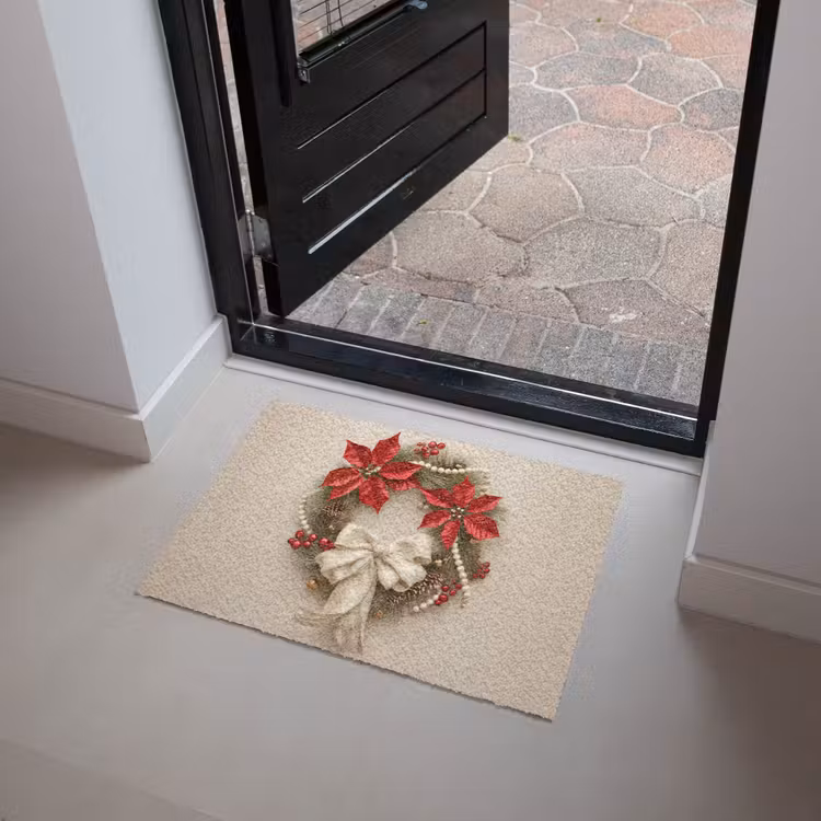 Deurmat - Deurkrans - Strik - Kerst - Rood - Groen — 4