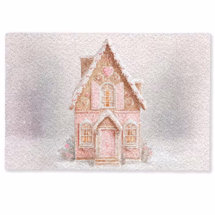 Deurmat - Huisje - Suiker - Pastel — 1