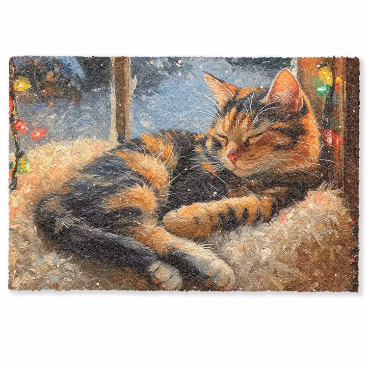 Deurmat - Kat - Kerst - Winter - Dier — 1