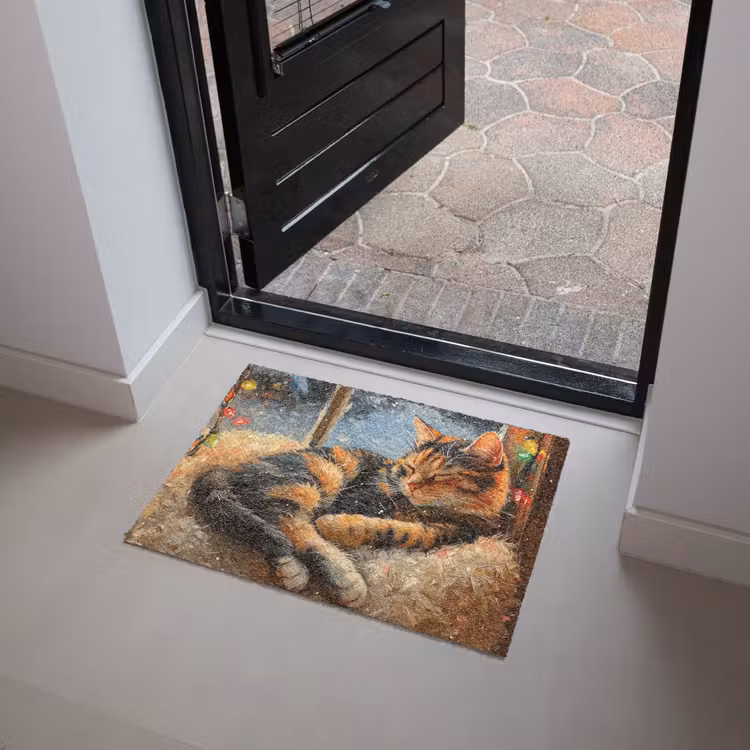 Deurmat - Kat - Kerst - Winter - Dier — 4