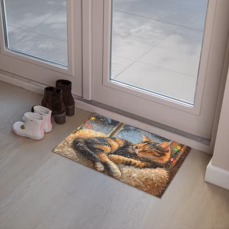 Deurmat - Kat - Kerst - Winter - Dier — 8