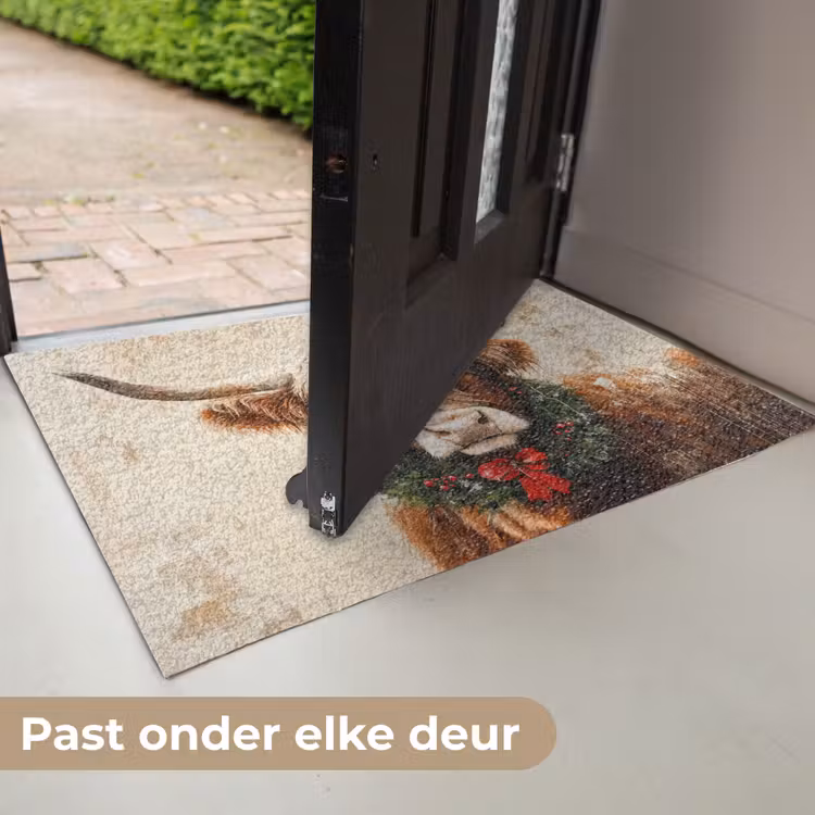 Deurmat - Kerst - Schotse Hooglander - Bruin - Krans — 7
