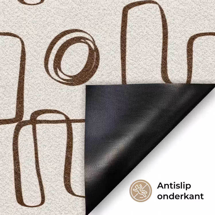 Deurmat - Lijnen - Beige - Patroon - Donkerbruin — 6