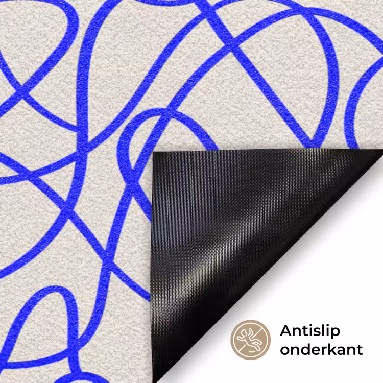 Deurmat - Patronen - Beige - Blauw - Lijnen — 6