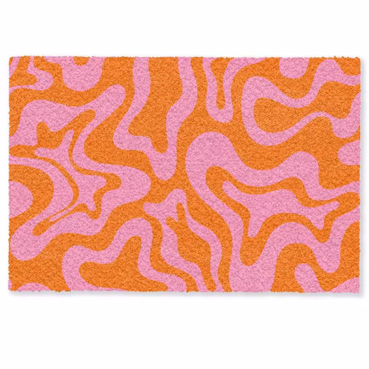 Deurmat - Patroon - Roze - Oranje - Abstract - Modern — 1