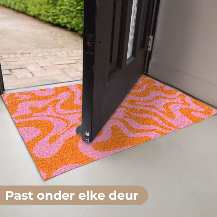 Deurmat - Patroon - Roze - Oranje - Abstract - Modern — 7