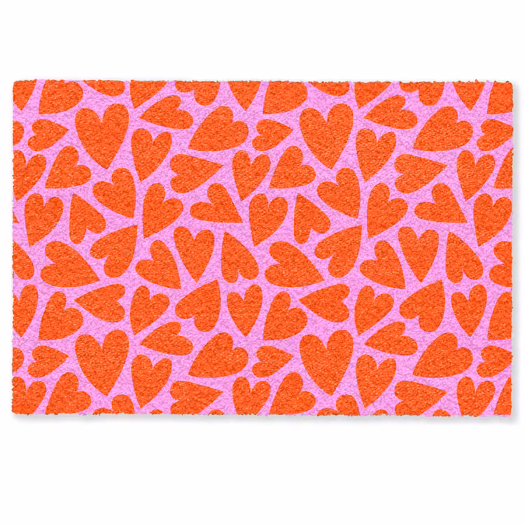 Deurmat - Valentijn - Patroon - Roze - Rood — 1