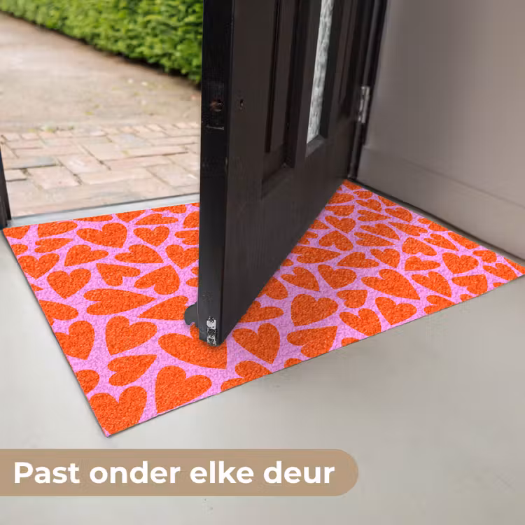 Deurmat - Valentijn - Patroon - Roze - Rood — 7