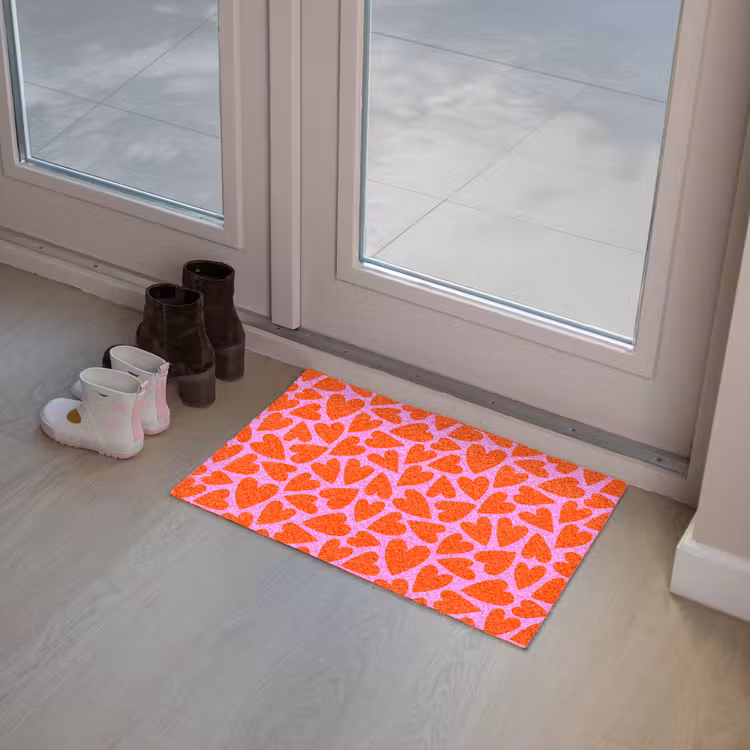 Deurmat - Valentijn - Patroon - Roze - Rood — 8