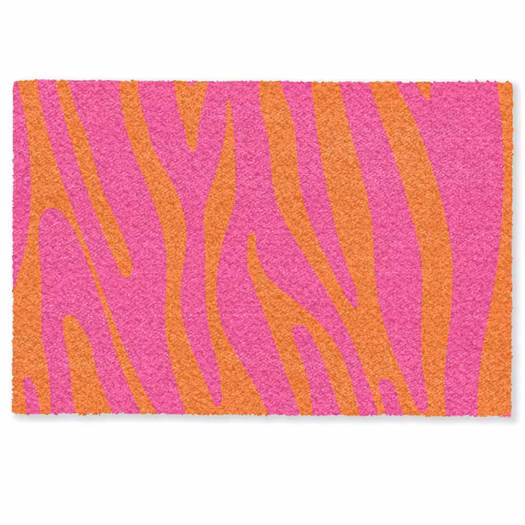 Deurmat - Zebraprint - Roze - Oranje - Dierenprint — 1