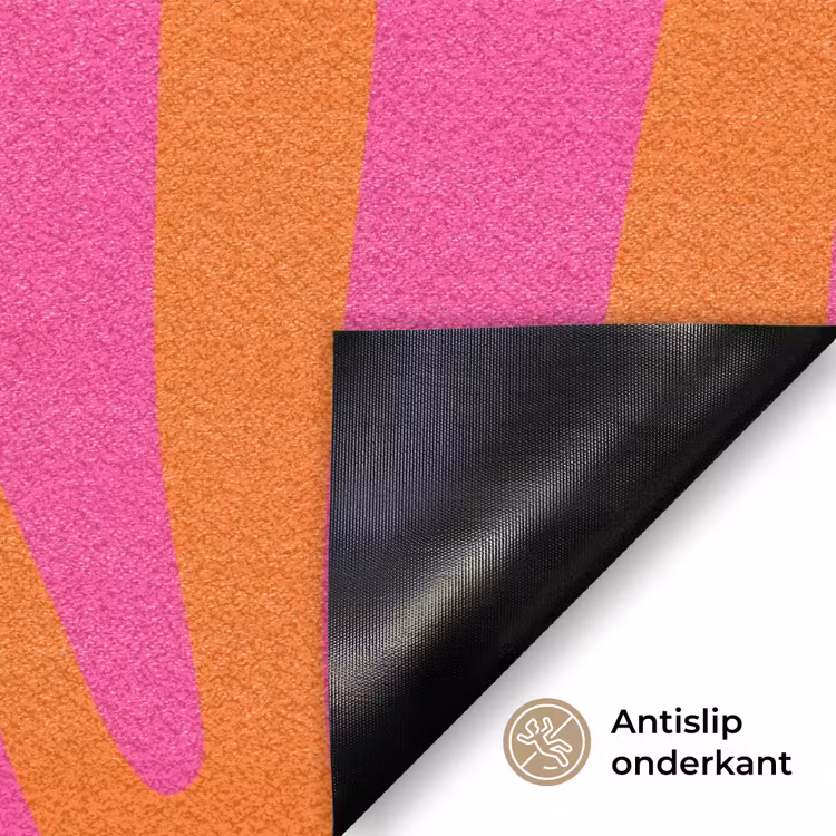 Deurmat - Zebraprint - Roze - Oranje - Dierenprint — 6