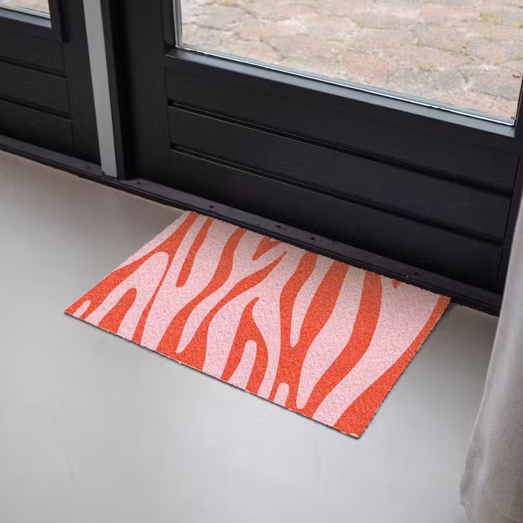 Deurmat - Zebraprint - Roze - Rood - Dierenprint — 2