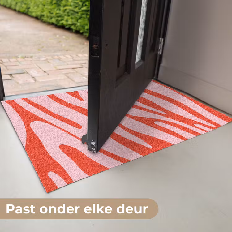 Deurmat - Zebraprint - Roze - Rood - Dierenprint — 7