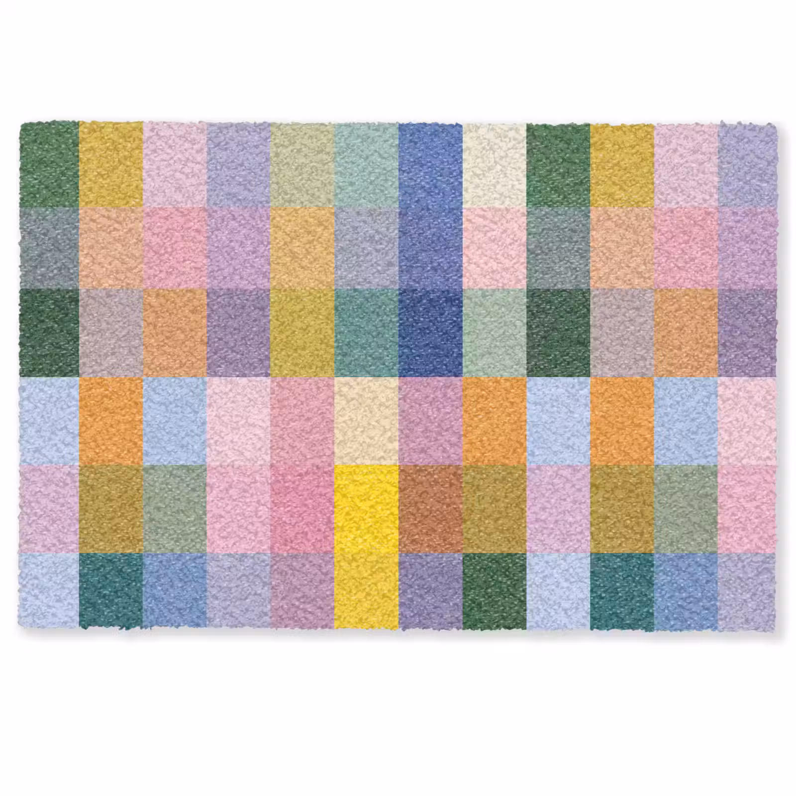 Deurmat - Blokken - Vierkant - Patroon - Gekleurd — 1