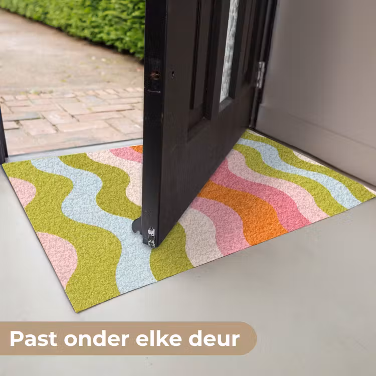 Deurmat - Banen - Golven - Kleurrijk - Verticaal — 7