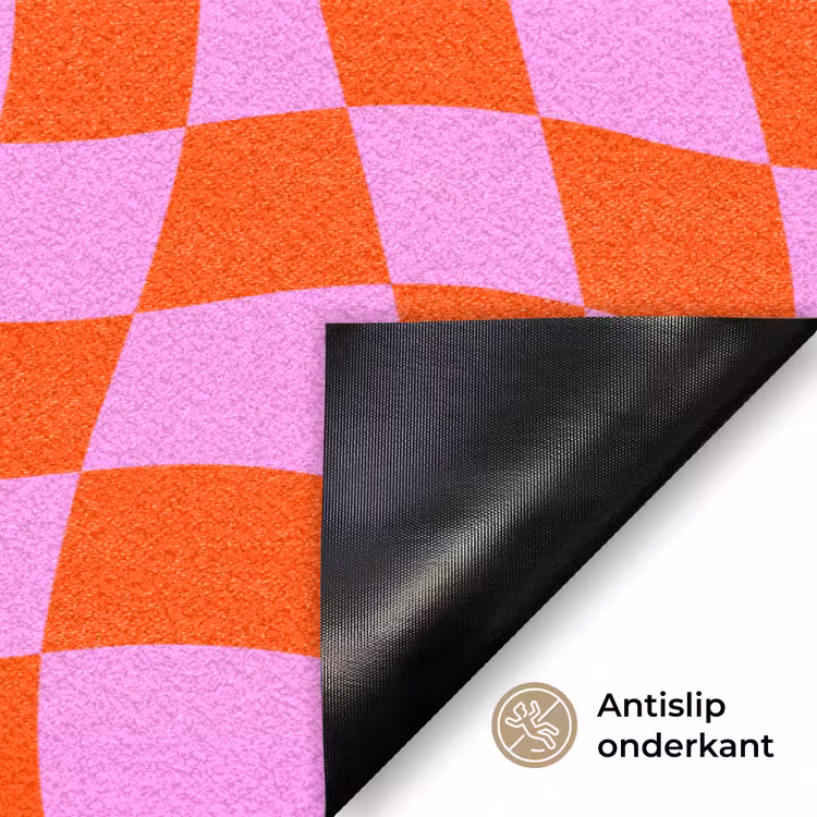 Deurmat - Blokken - Roze - Rood - Patroon — 6