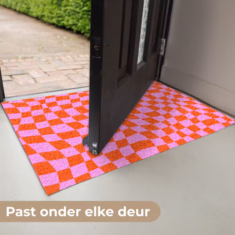 Deurmat - Blokken - Roze - Rood - Patroon — 7