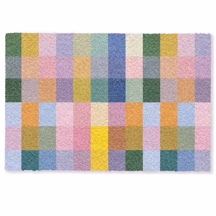 Deurmat - Blokken - Vierkant - Patroon - Gekleurd — 1