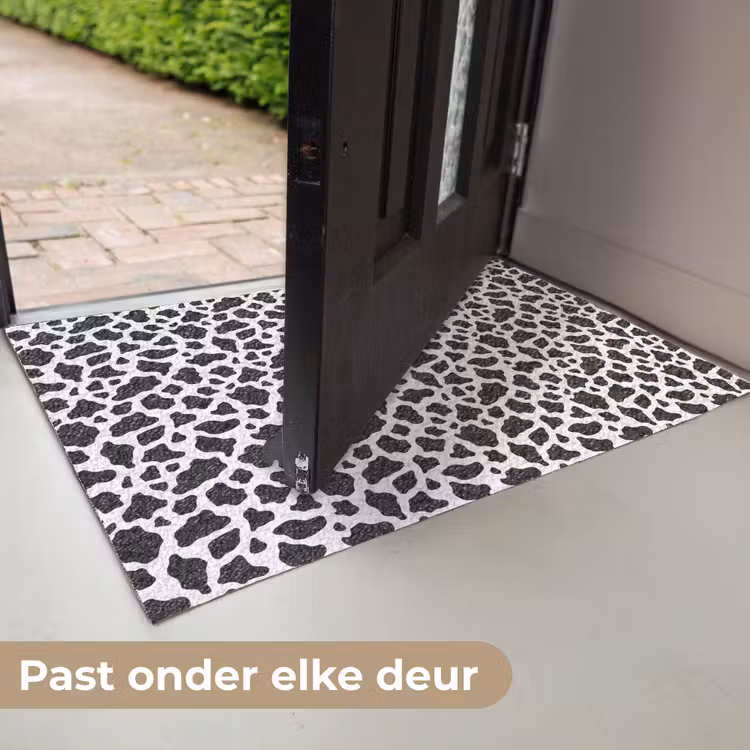 Deurmat - Koe - Vlekken - Patroon - Zwart — 7