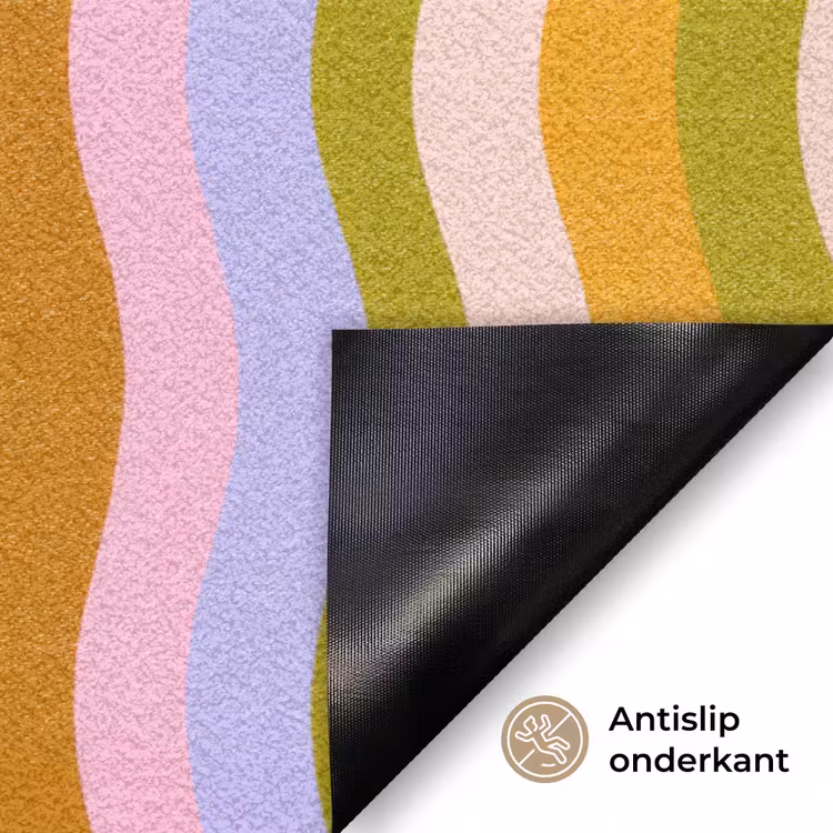 Deurmat - lijnen - Golven - Pastelkleuren - Patroon — 6