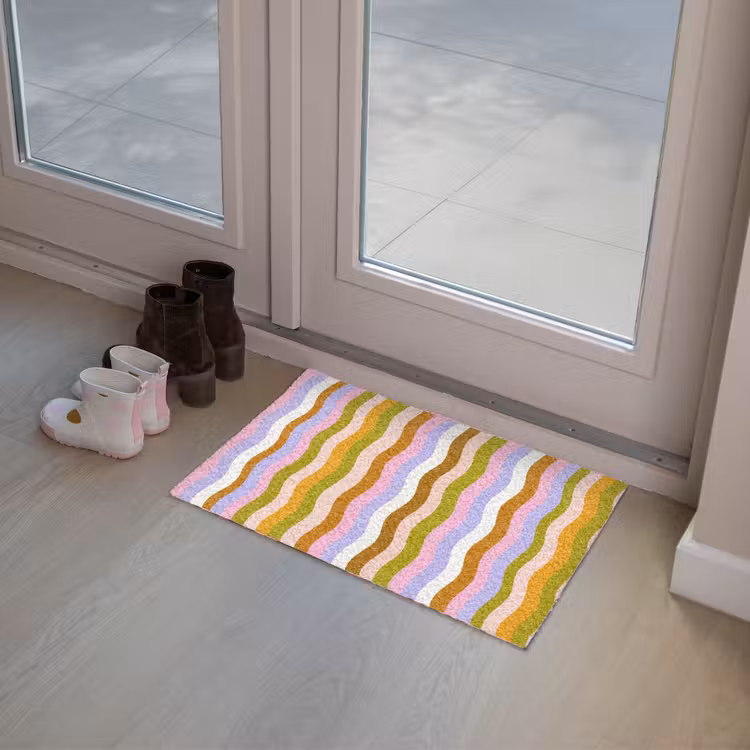 Deurmat - lijnen - Golven - Pastelkleuren - Patroon — 8