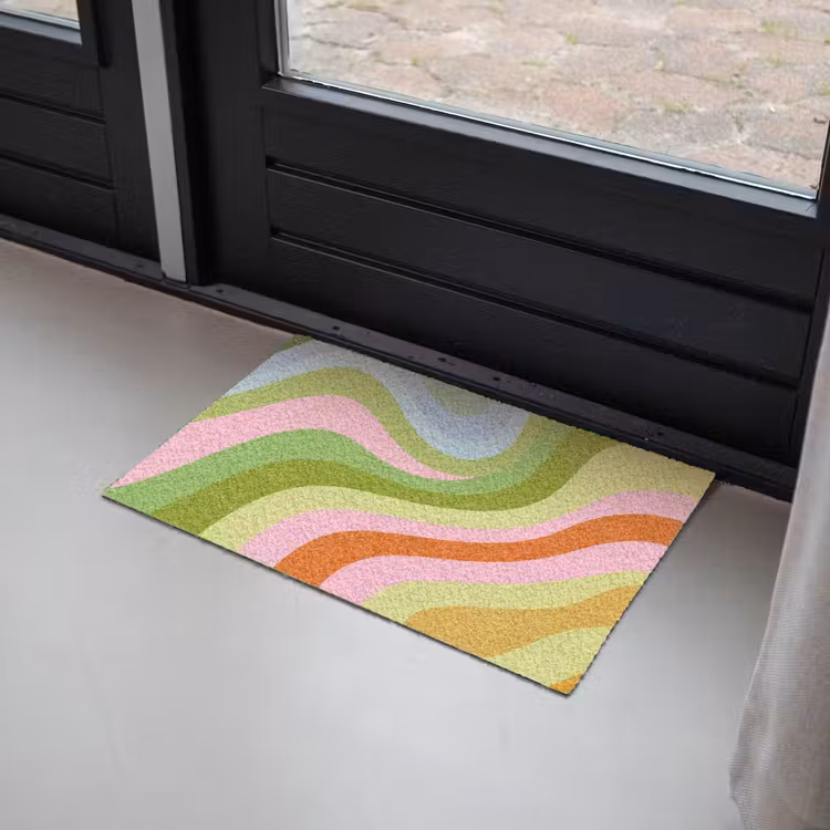 Deurmat - Lijnen - Pasteltinten - Golvend — 2