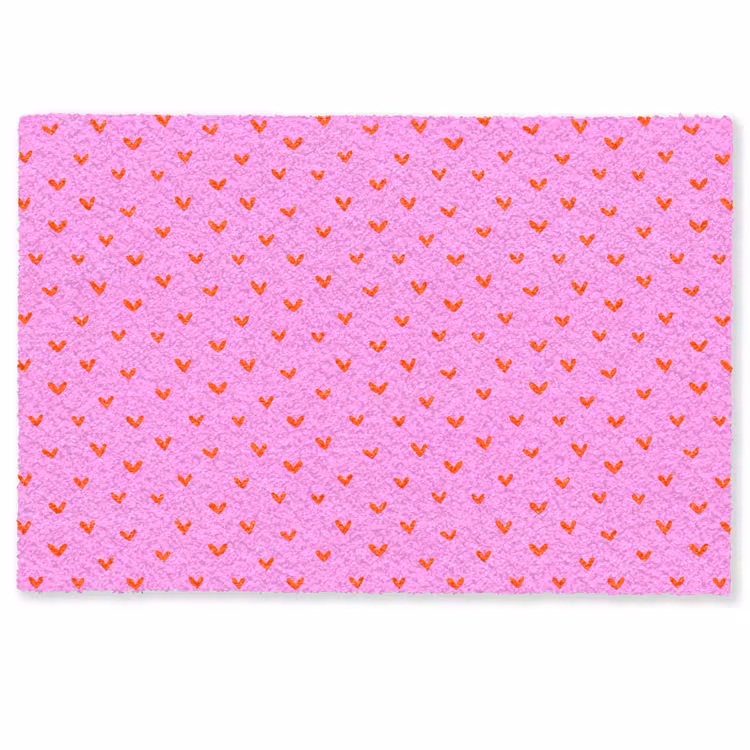Deurmat - Rood -  Hartjes - Roze - Patroon — 1