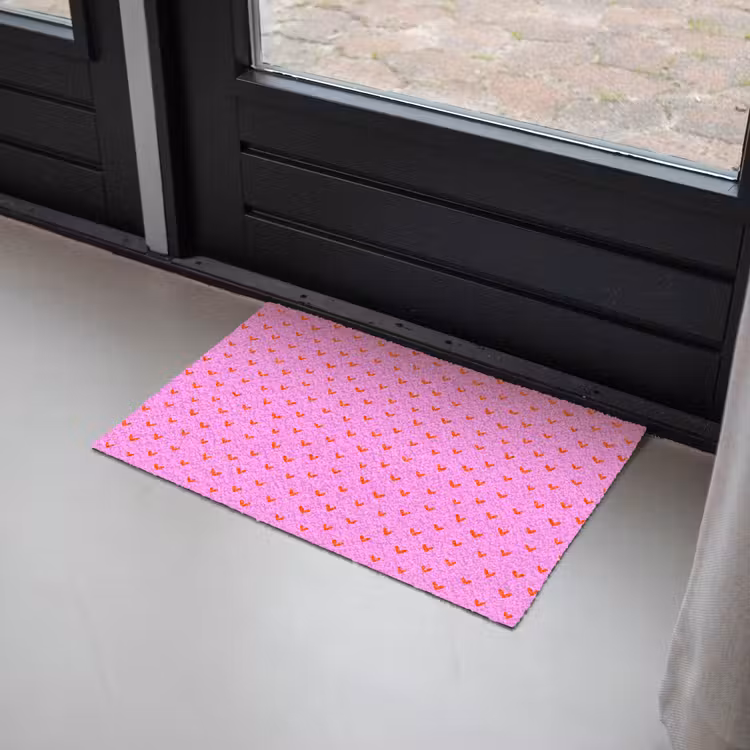 Deurmat - Rood -  Hartjes - Roze - Patroon — 2